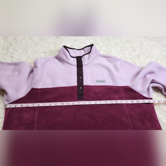 Columbia Sportswear Benton Springs 1/2 Snap Plus Sz 3X Pullover Purple/Maroon - Picture 9 of 12